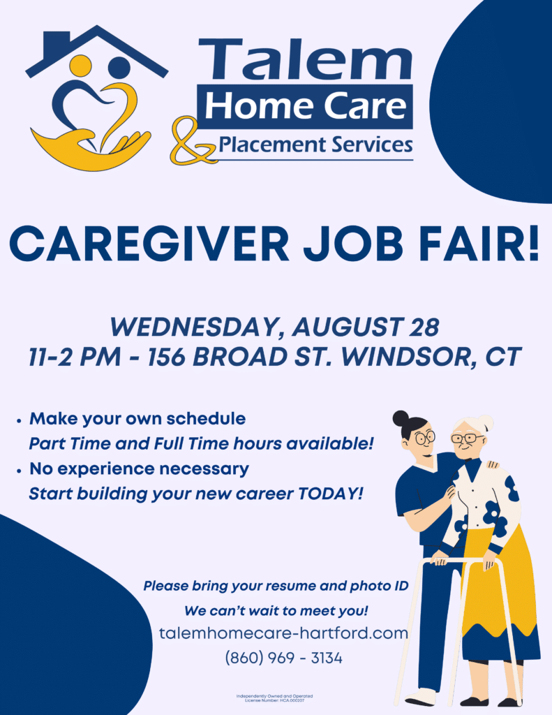 Caregiver Job Fair - August 28, 11 AM - 2 PM