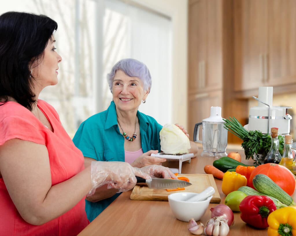 Companion care can help seniors purchase, prepare, and appreciate fresh foods.